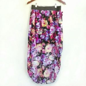 High-low floral skirt